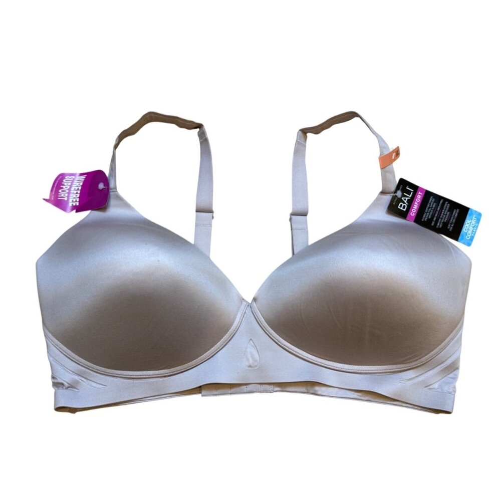 Bali Womens Cool Comfort Wireless Bra 3XL Light Beige‎ NWT